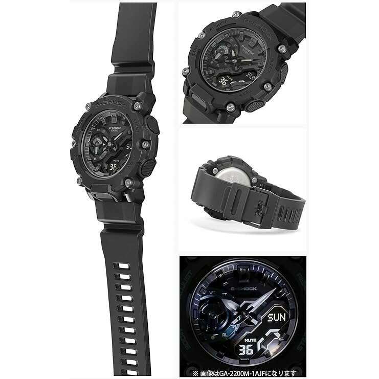 ROOK JAPAN:CASIO G-SHOCK DAY-DATE ANALOG DIGITAL DIAL ALL BLACK MEN WATCH GA-2200BB-1AJF,JDM Watch,Casio G-Shock