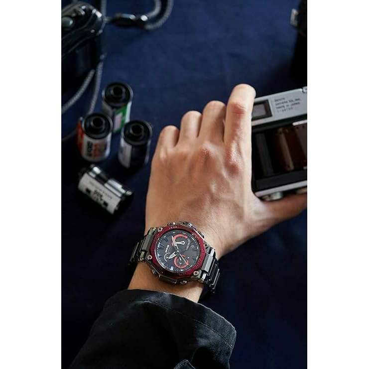 ROOK JAPAN:CASIO G-SHOCK MT-G BLUETOOTH RADIO SOLAR DUAL CORE GUARD GREY & RED MEN WATCH MTG-B2000BD-1A4JF,JDM Watch,Casio G-Shock