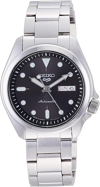 SEIKO 5 SPORTS SOLID BOY SPORTS STYLE DAY-DATE SILVER & GREY MEN WATCH SBSA041