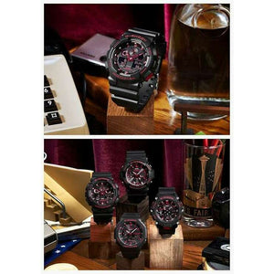 ROOK JAPAN:CASIO G-SHOCK DAY-DATE BLACK & RED ANALOG DIGITAL MEN WATCH GA-100BNR-1AJF,JDM Watch,Casio G-Shock