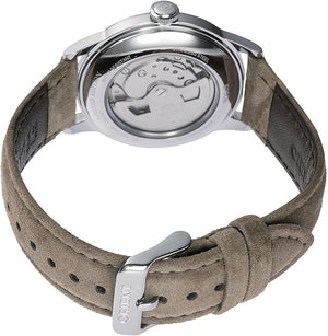 ORIENT BAMBINO CLASSIC LEATHER STRAP BROWN & IRON GREY MEN WATCH RA-AC0M13N