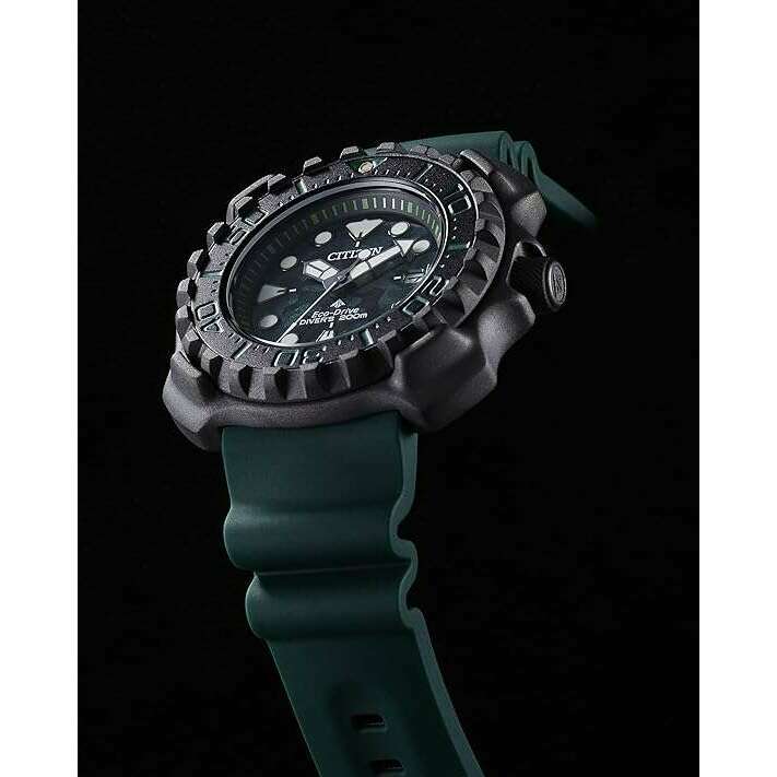 ROOK JAPAN:CITIZEN PROMASTER MARINE SERIES DIVER'S 200M GREEN RUBBER STRAP MEN WATCH BN0228-06W,JDM Watch,Citizen Promaster
