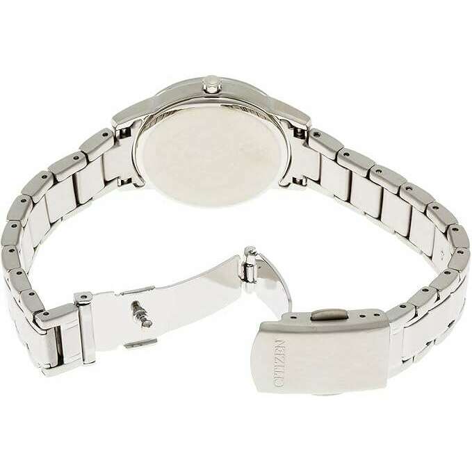 ROOK JAPAN:CITIZEN COLLECTION ECO-DRIVE FLEXIBLE SOLAR SILVER STRAP BLACK DIAL LADIES WATCH FE1081-67E,JDM Watch,Citizen Collection