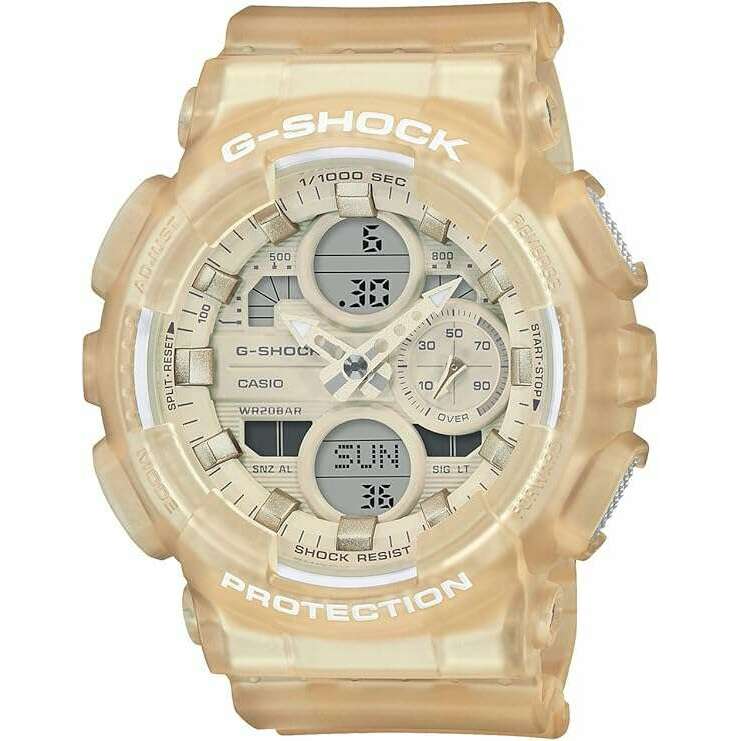 CASIO G-SHOCK MID-SIZE MODEL BEIGE YELLOW ANALOG DIGITAL LADIES WATCH GMA-S140NC-7AJF