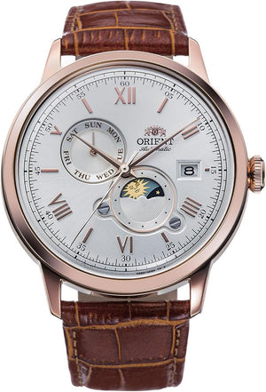ORIENT CLASSIC SUN&MOON LEATHER STRAP MEN WATCH RA-AK0801S30B