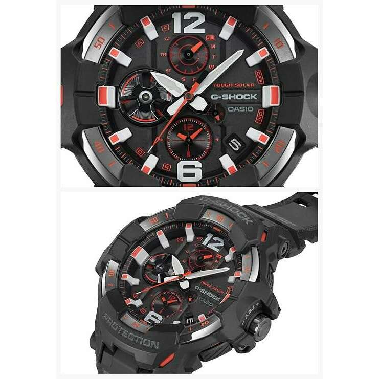ROOK JAPAN:CASIO G-SHOCK GRAVITYMASTER BLUETOOTH SOLAR ANALOG BLACK & ORANGE MEN WATCH GR-B300-1A4JF,JDM Watch,Casio G-Shock
