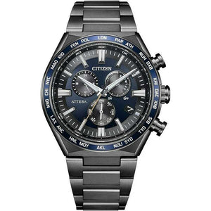 ROOK JAPAN:CITIZEN ATTESA ECO DRIVE RADIO SOLAR BLACK TITANIUM DARK BLUE MEN WATCH CB5967-66L,JDM Watch,Citizen Attesa