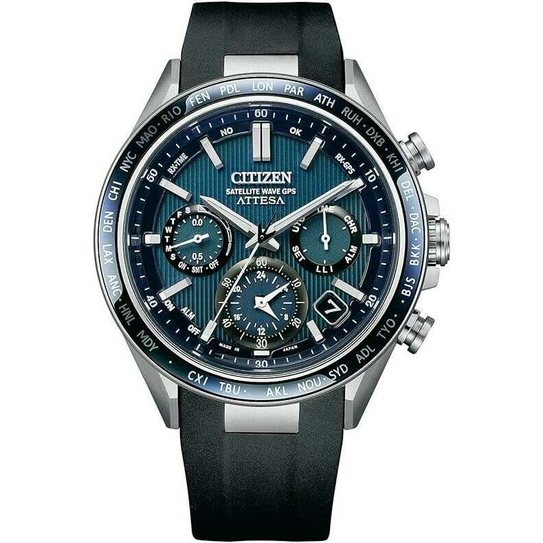 ROOK JAPAN:CITIZEN ATTESA BLUE SAPPHIRE BEZEL RADIO SOLAR GPS MEN WATCH CC4050-18L,JDM Watch,Citizen Attesa