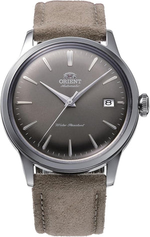 ORIENT BAMBINO CLASSIC LEATHER STRAP BROWN & IRON GREY MEN WATCH RA-AC0M13N