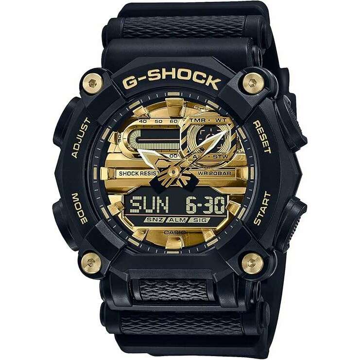 ROOK JAPAN:CASIO G-SHOCK DAY-DATE BLACK & GOLD ANALOG DIGITAL MEN WATCH GA-900AG-1AJF,JDM Watch,Casio G-Shock