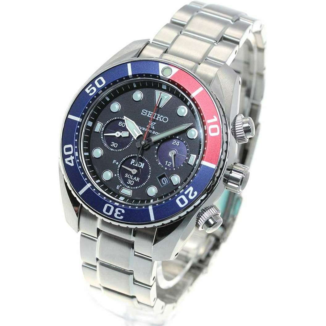 ROOK JAPAN:SEIKO PROSPEX SUMO PADI SPECIAL DIVER SOLAR CHRONOGRAPH MEN WATCH SBDL067,JDM Watch,Seiko Prospex