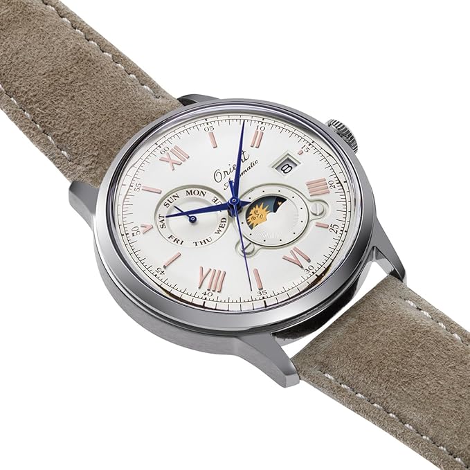 ORIENT BAMBINO SUN&MOON 75TH ANNIVERSARY INTERCHANGEABLE STRAP MEN WATCH (750 LIMITED) RN-AK0808S