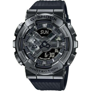 ROOK JAPAN:CASIO G-SHOCK METAL COVERED ANALOG DIGITAL DIAL ALL BLACK MEN WATCH GM-110BB-1AJF,JDM Watch,Casio G-Shock