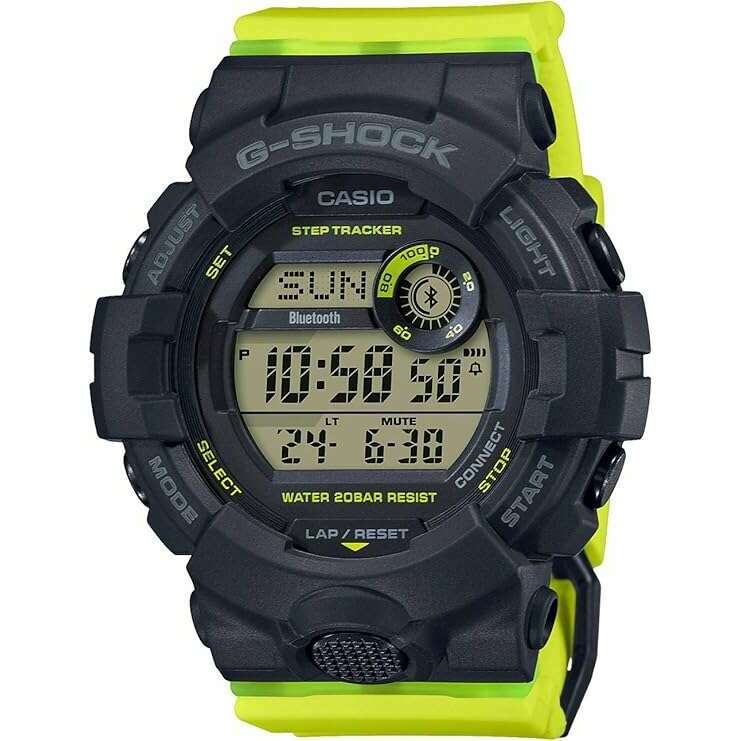 CASIO G-SHOCK MID-SIZE MODEL DIGITAL DIAL BLACK & YELLOW MEN WATCH 