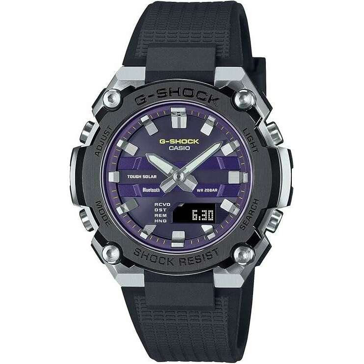 CASIO G-SHOCK G-STEEL BLUETOOTH SOLAR BLACK & NAVY BLUE MEN WATCH 