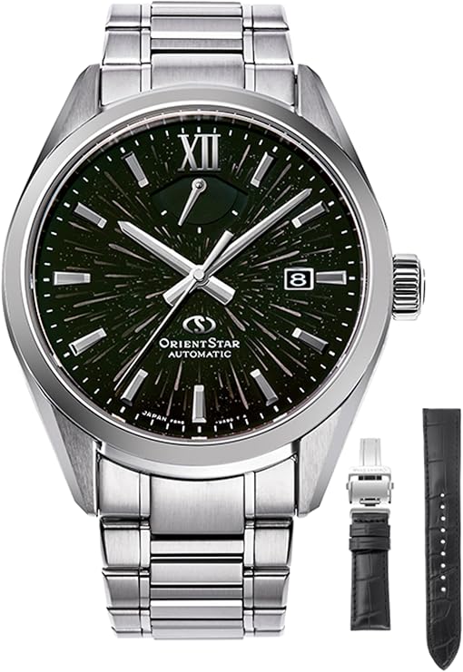 ORIENT STAR M34 F8 MECHANICAL AUTOMATIC SILVER & BLACK MEN WATCH (LIMITED 80) RK-BX0007B