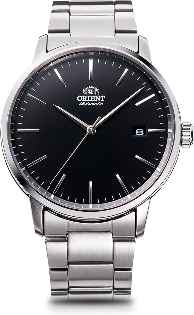 ORIENT BASIC CONCEPT AUTOMATIC CLASSIC SILVER & BLACK MEN WATCH RN-AC0E01B