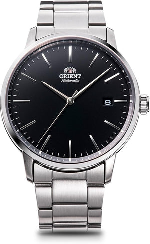 ORIENT BASIC CONCEPT AUTOMATIC CLASSIC SILVER & BLACK MEN WATCH RN-AC0E01B