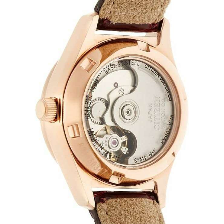 ROOK JAPAN:CITIZEN COLLECTION SEE-THROUGH BACK BROWN ALLIGATOR LEATHER STRAP LADIES WATCH PD7162-04A,JDM Watch,Citizen Collection