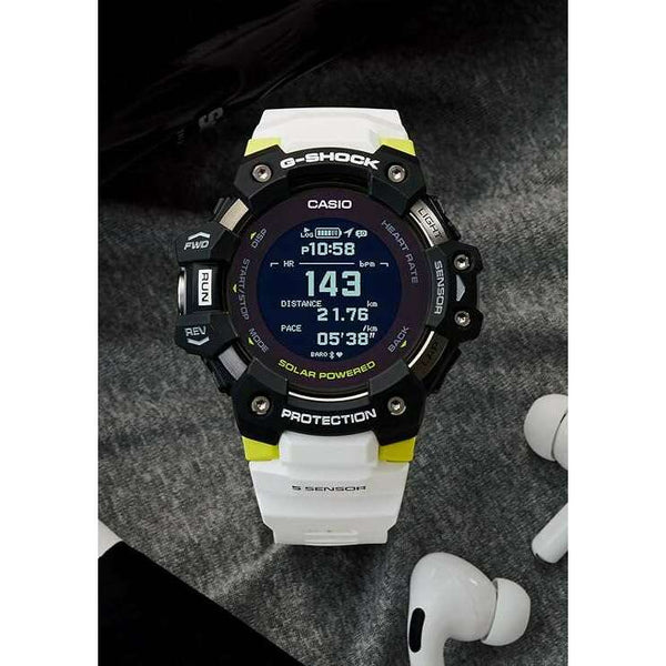 CASIO G-SHOCK G-SQUAD WHITE STRAP DIGITAL MEN WATCH GBD-H1000