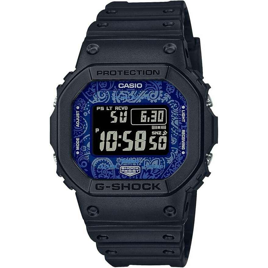 ROOK JAPAN:CASIO G-SHOCK BLUE PAISLEY SERIES BLUETOOTH RADIO SOLAR BLACK & BLUE MEN WATCH GW-B5600BP-1JF,JDM Watch,Casio G-Shock