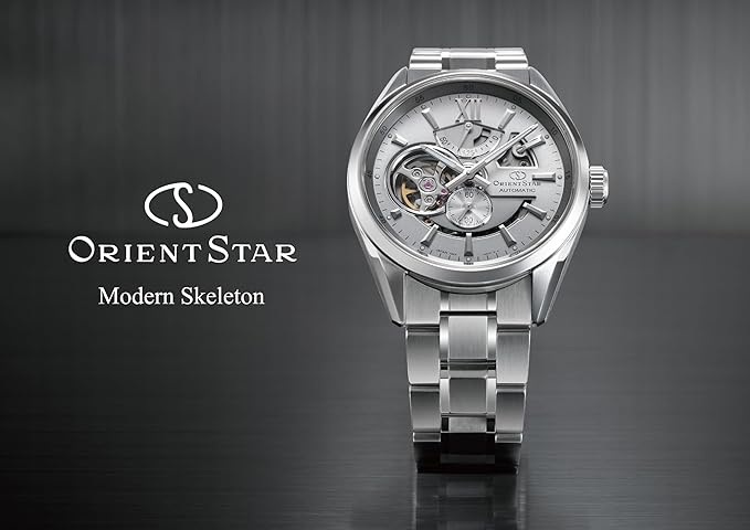 ORIENT STAR AUTOMATIC MODERN SKELETON OPEN HEART SILVER MEN WATCH RK-AV0125S