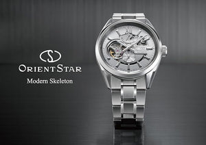 ORIENT STAR AUTOMATIC MODERN SKELETON OPEN HEART SILVER MEN WATCH RK-AV0125S