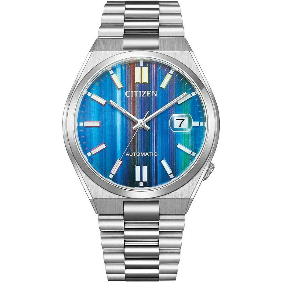 ROOK JAPAN:CITIZEN COLLECTION TSUYOSA MODEL MECHANICAL SILVER & BLUE MEN WATCH NJ0151-53W,JDM Watch,Citizen Collection