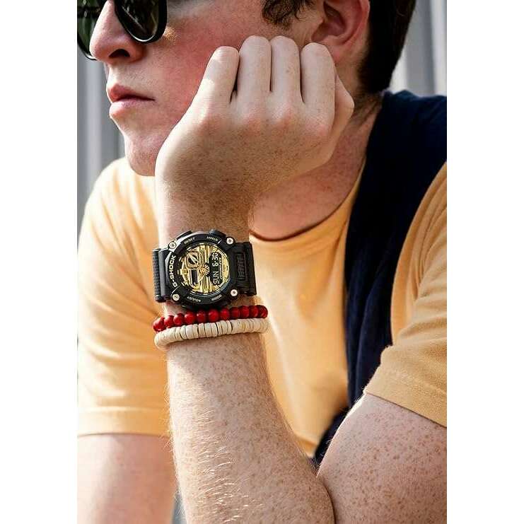 ROOK JAPAN:CASIO G-SHOCK DAY-DATE BLACK & GOLD ANALOG DIGITAL MEN WATCH GA-900AG-1AJF,JDM Watch,Casio G-Shock