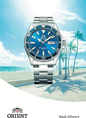 ORIENT MAKO AUTOMATIC LIGHT BLUE MEN WATCH RN-AA0824L