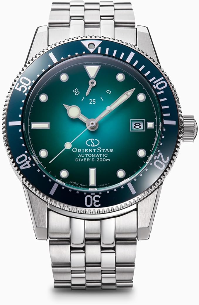 ORIENT STAR M42 F6 DIVER 1964 2ND MECHANICAL AUTOMATIC SILVER & GREEN MEN WATCH RK-AU0602E