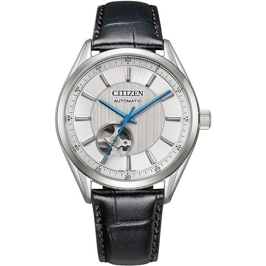 ROOK JAPAN:CITIZEN COLLECTION MECHANICAL AUTOMATIC OPEN HEART SILVER DIAL MEN WATCH NH9111-11B,JDM Watch,Citizen Collection