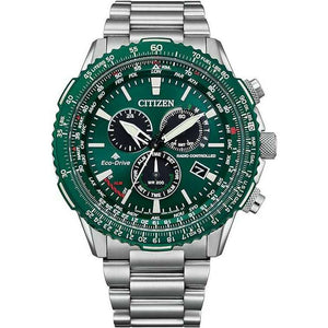 ROOK JAPAN:CITIZEN PROMASTER SKY SERIES GREEN DIAL SILVER MEN WATCH CB5004-59W,JDM Watch,Citizen Promaster