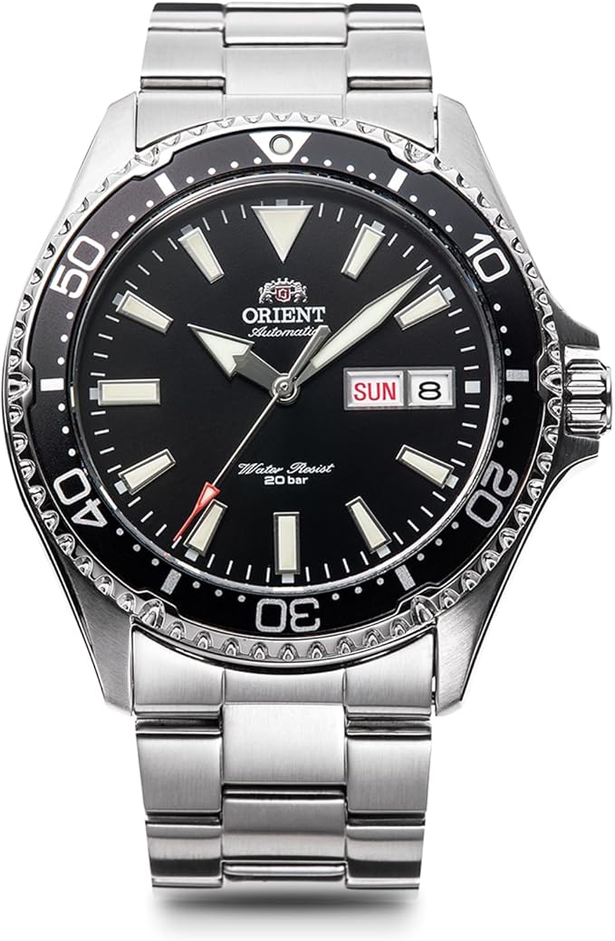 ORIENT MAKO AUTOMATIC DIVERS SILVER & BLACK MEN WATCH RN-AA0001B