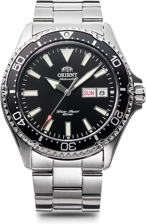 ORIENT MAKO AUTOMATIC DIVERS SILVER & BLACK MEN WATCH RN-AA0001B