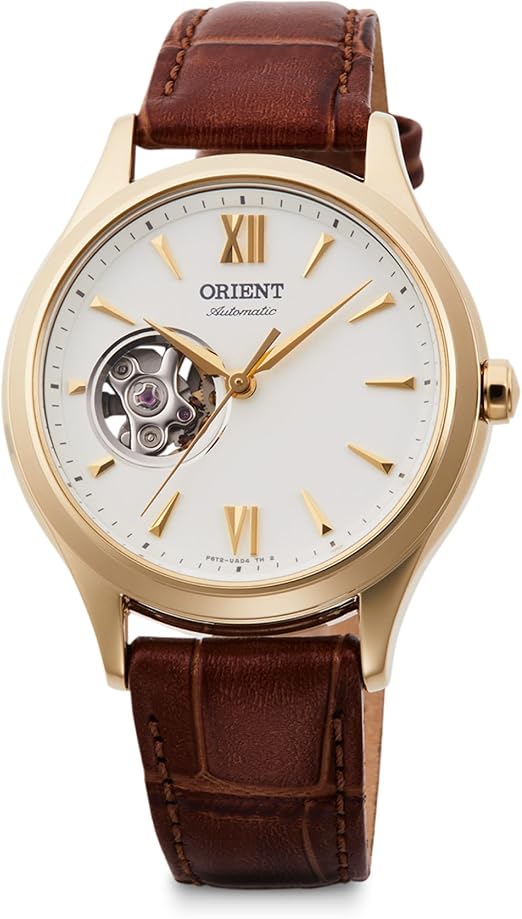 ORIENT AUTOMATIC OPEN HEART LEATHER STRAP WOMEN WATCH RN-AG0728S