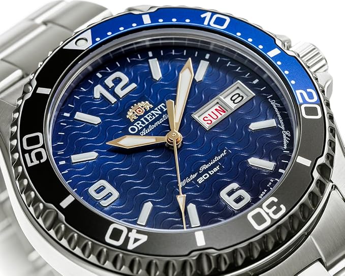 ORIENT MAKO AUTOMATIC DIVERS SILVER & BLUE MEN WATCH (500 LIMITED) RN-AA0822L