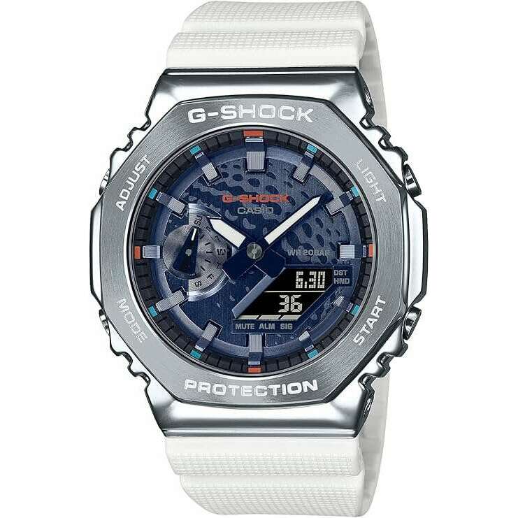 ROOK JAPAN:CASIO G-SHOCK METAL COVERED RYO ISHIKAWA SIGNATURE MODEL WHITE MEN WATCH GM-2100RI21-7AJR,JDM Watch,Casio G-Shock