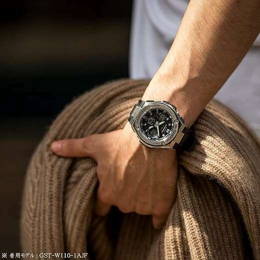 ROOK JAPAN:CASIO G-SHOCK G-STEEL RADIO SOLAR SILVER & BLUE ANALOG DIGITAL MEN WATCH GST-W110D-2AJF,JDM Watch,Casio G-Shock