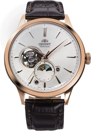 ORIENT CLASSIC SUN&MOON LEATHER STRAP MEN WATCH RA-AS0102S30B