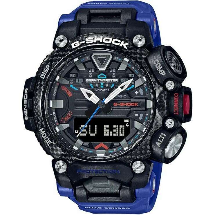 CASIO G-SHOCK GRAVITYMASTER BLUETOOTH CARBON CORE GUARD BLUE MEN