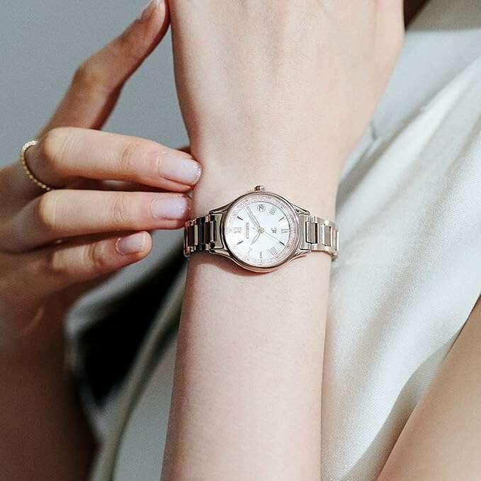 ROOK JAPAN:CITIZEN XC TITANIA LINE HAPPY FLIGHT SERIES ECO-DRIVE RADIO PINK LADIES WATCH EC1164-53W,JDM Watch,Citizen xC