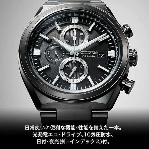 ROOK JAPAN:CITIZEN ATTESA ECO DRIVE SOLAR BLACK BUSINESS MEN WATCH CA0835-61H,JDM Watch,Citizen Attesa