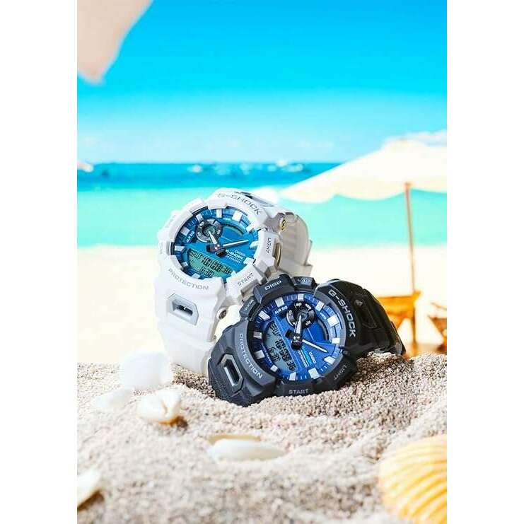 Shock Web CASIO G-SHOCK WEB-EXCLUSIVE BLUETOOTH WHITE & BLUE GREEN MEN WATCH GBA ...