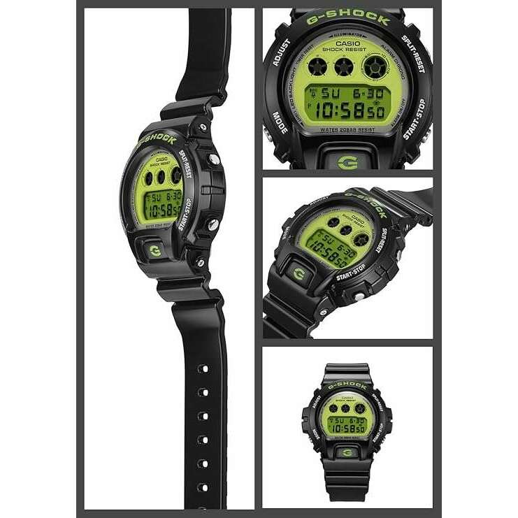 ROOK JAPAN:CASIO G-SHOCK CRAZY COLORS 2024 DIGITAL DIAL BLACK & LIME GREEN MEN WATCH DW-6900RCS-1JF,JDM Watch,Casio G-Shock