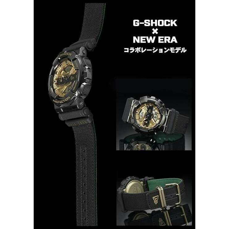 ROOK JAPAN:CASIO G-SHOCK NEW ERA 100TH ANNIVERSARY COLLAB BLACK & GOLD MEN WATCH GM-110NE-1AJR,JDM Watch,Casio G-Shock