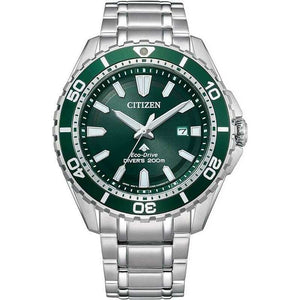 ROOK JAPAN:CITIZEN PROMASTER MARINE SIVER GREEN DIAL MEN WATCH BN0199-53X,JDM Watch,Citizen Promaster