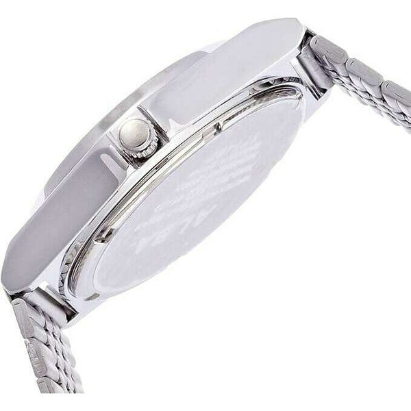 ALBA HARDLEX ANALOG DAY-DATE SILVER STRAP MEN WATCH AIGT004 - ROOK