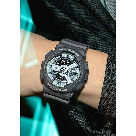 ROOK JAPAN:CASIO G-SHOCK HIDDEN GLOW SERIES DAY-DATE ANALOG DIGITAL DIAL GREY MEN WATCH GA-110HD-8AJF,JDM Watch,Casio G-Shock