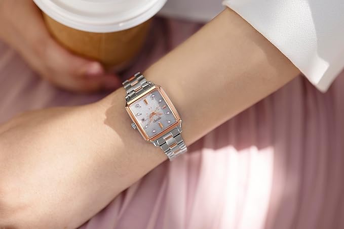 SEIKO SELECTION 2024 SAKURA BLOOMING LIMITED EDITION SILVER & PINK GOLD WOMEN WATCH SWFH136